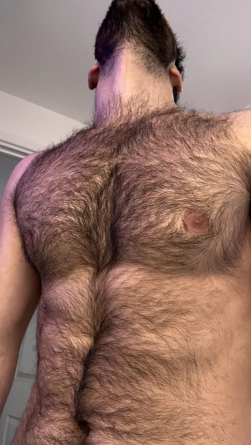 Start by pressing your face in-between my pecs.