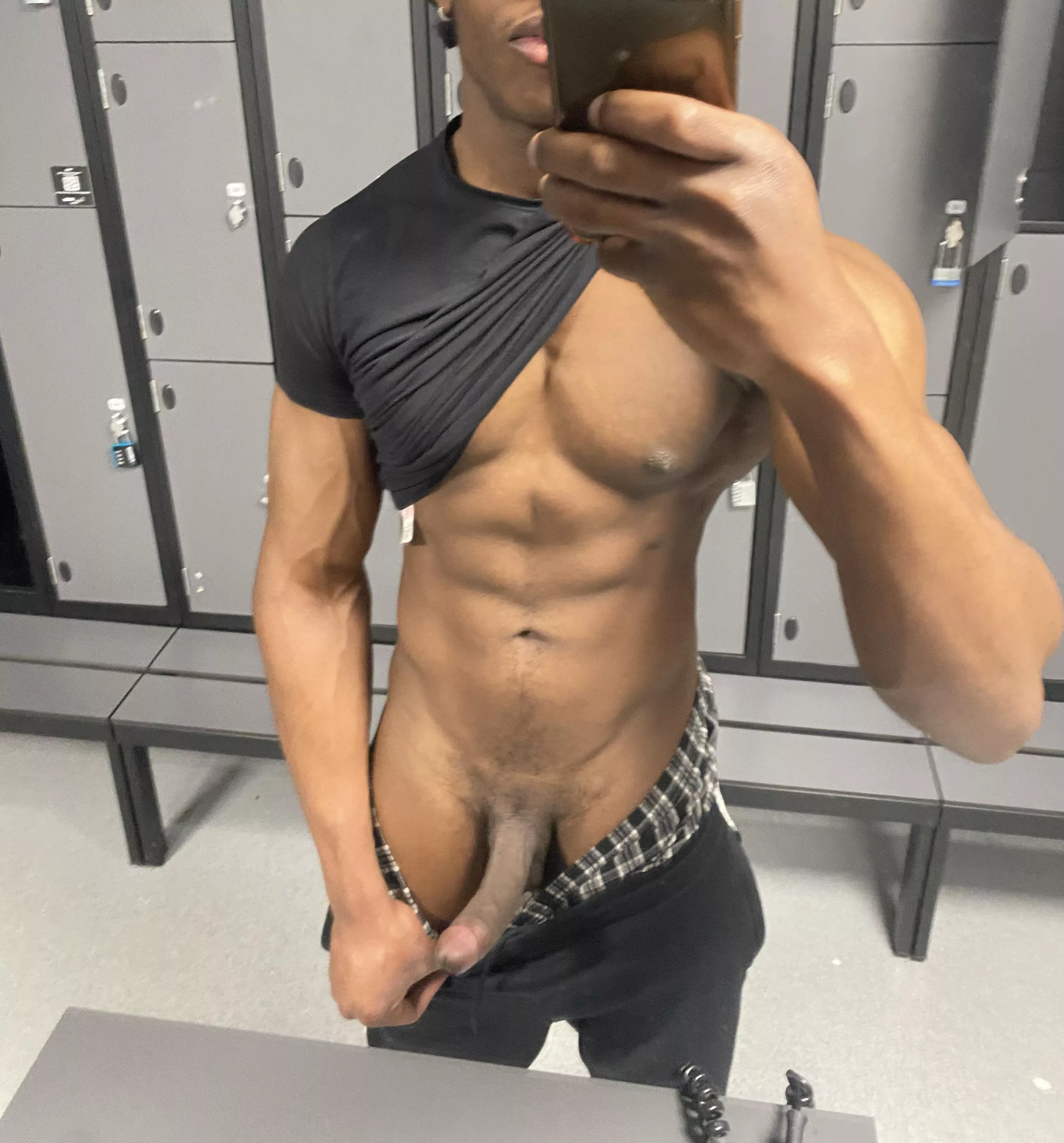 The gym locker room had good lighting, who wants some?
