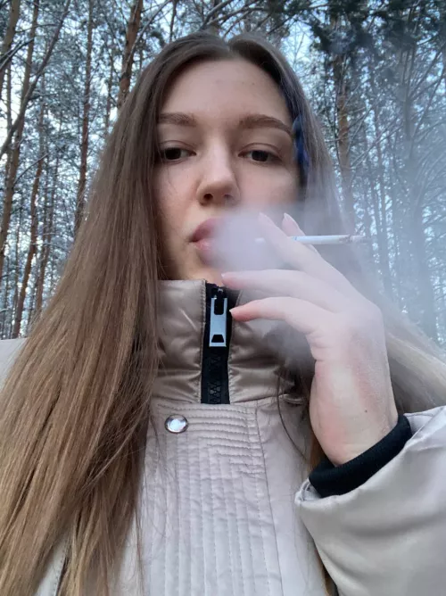 The weather is freezing, but your heart will melt when I blow my smoke in your face