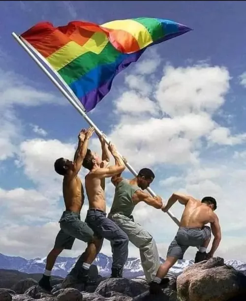 Time for celebrating our Pride 🎉🎈 is coming so we've to raise our pride flag.