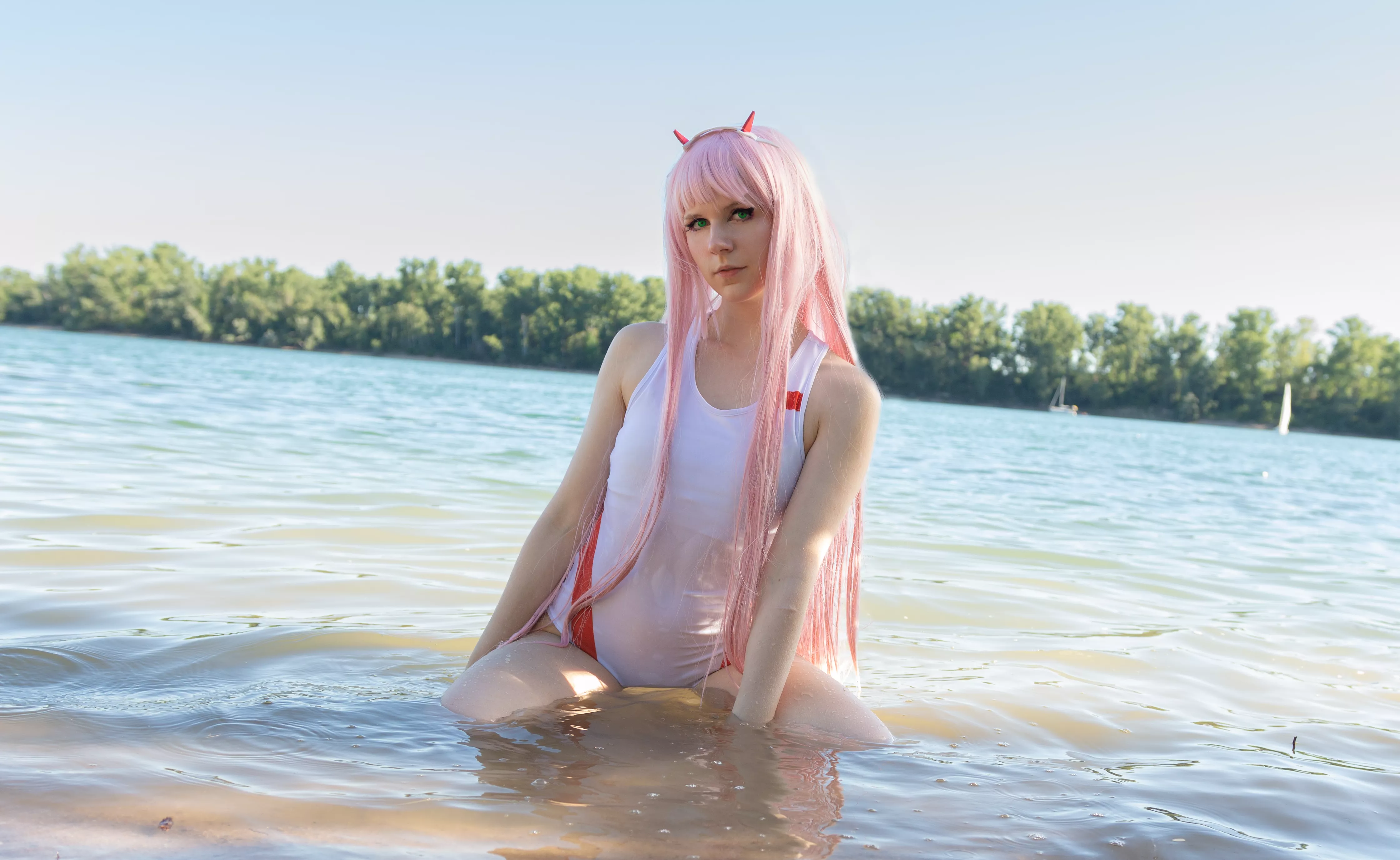 Zero Two having her big beach day~ Zero-Two from Darling in the franxx by x_nori_ [Self]