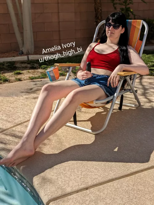 Come relax with me by the pool