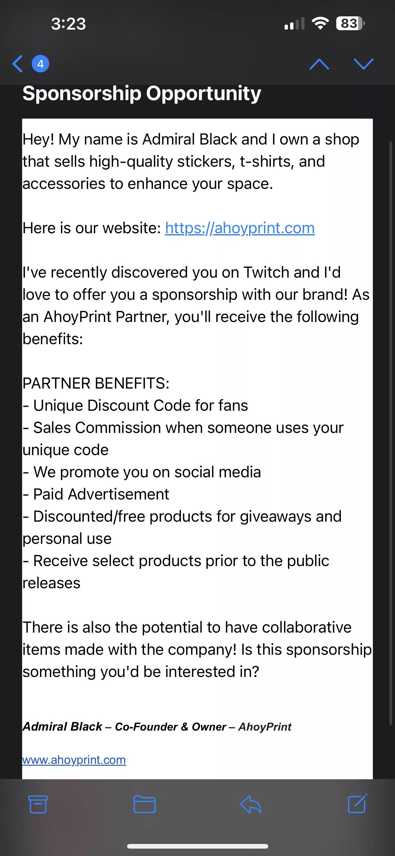 Do we think this is legit? 🤔 not too sure what to think about it.