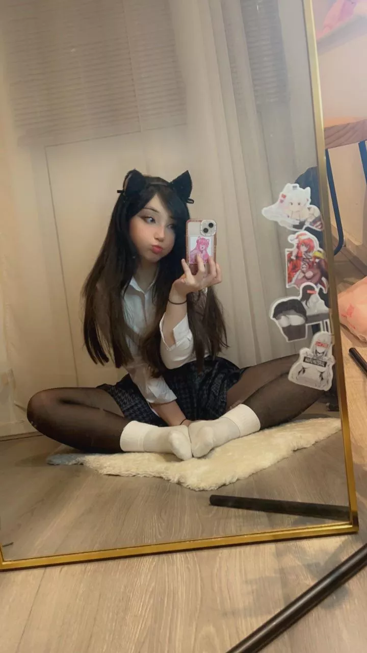 do you like my white socks and pantyhose combo?