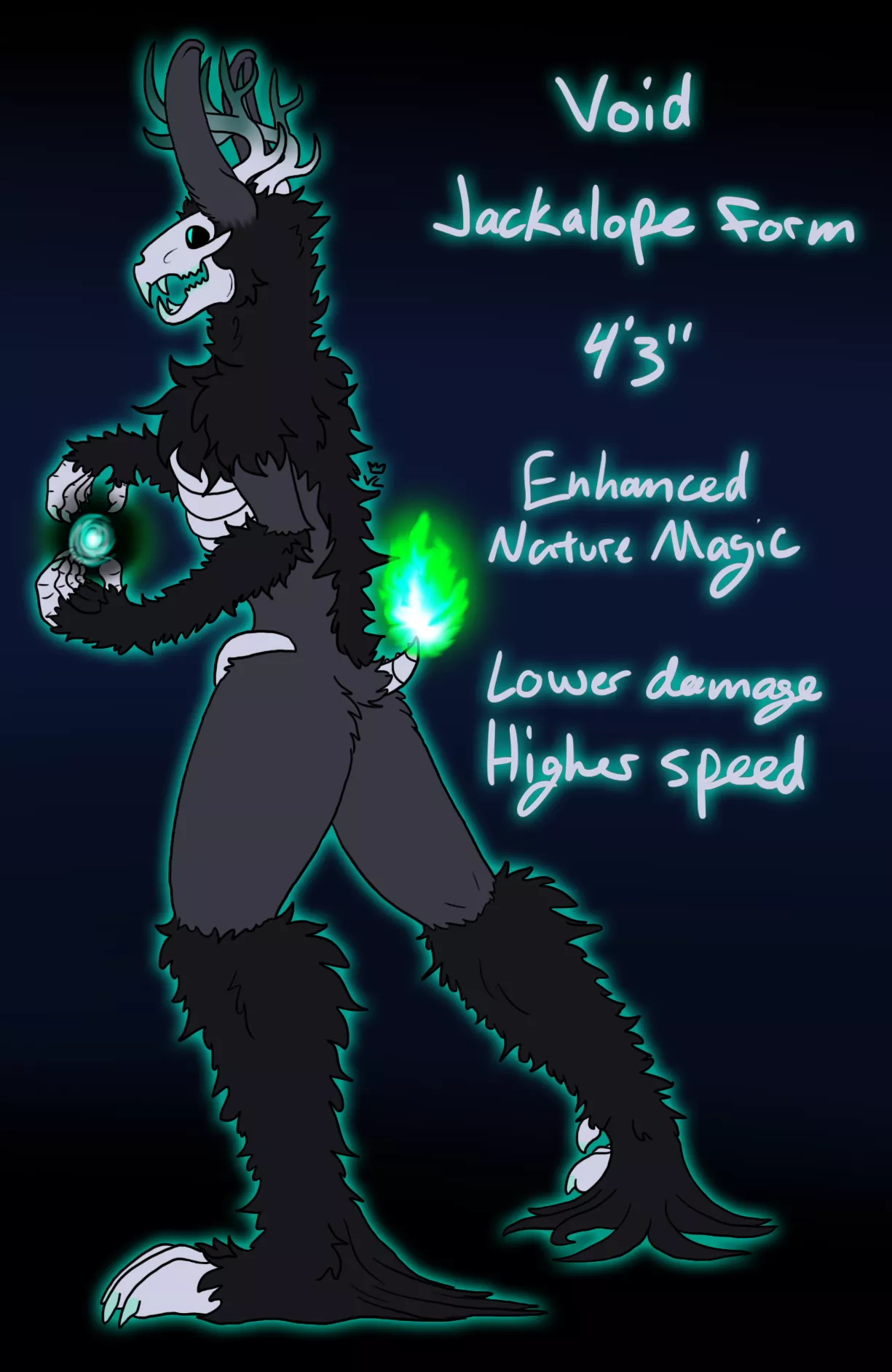 Drew my fursona Void as a bun bun (OC/Comms open)