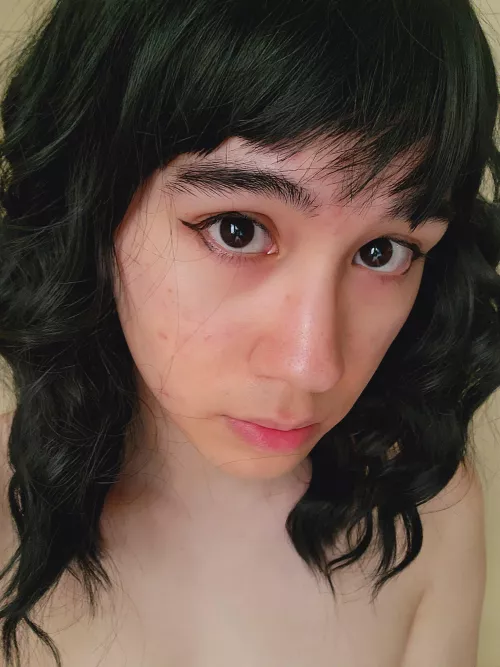 First time trying makeup and wig 😊.