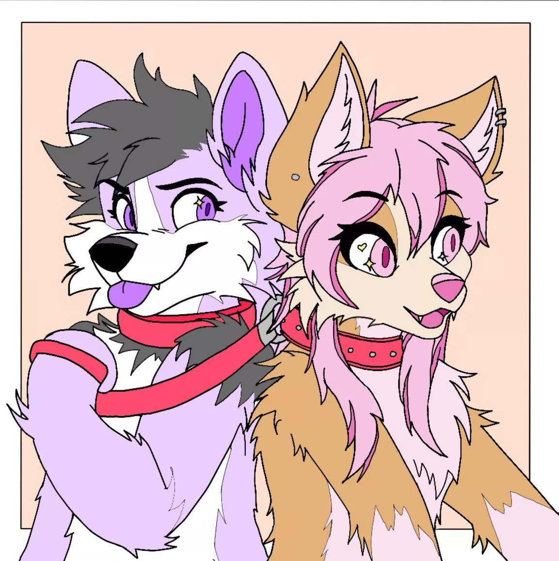 Me and my girlfriend!!! (art by me)