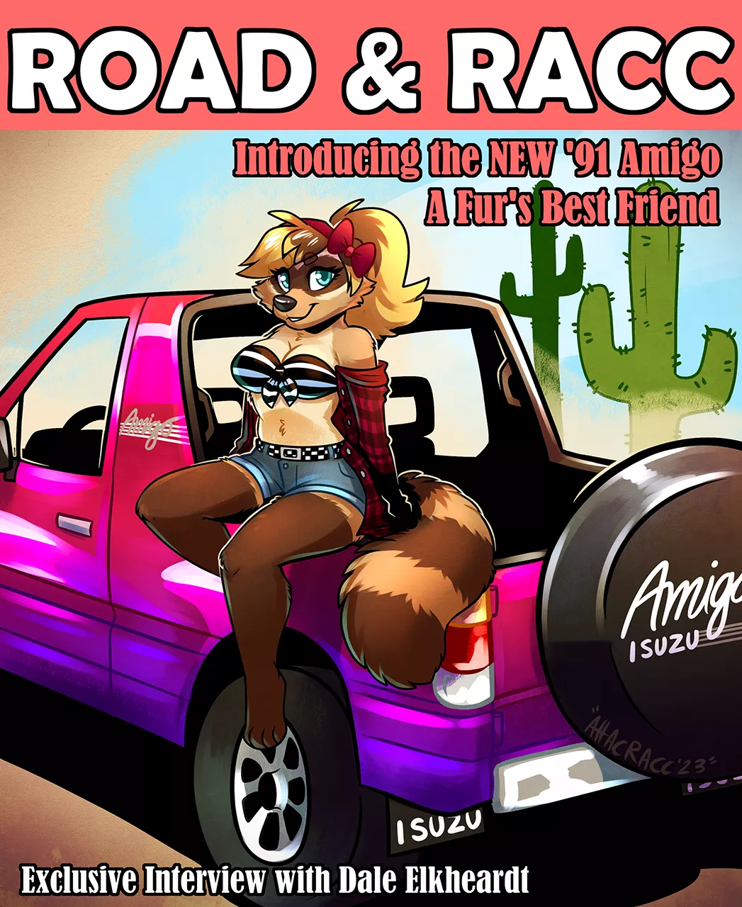 Road & Racc Magazine Cover, March '91 [Art by @AttacRacc on Twitter/Insta]