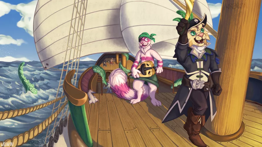 Sea of furries [Art by me] [COMM]