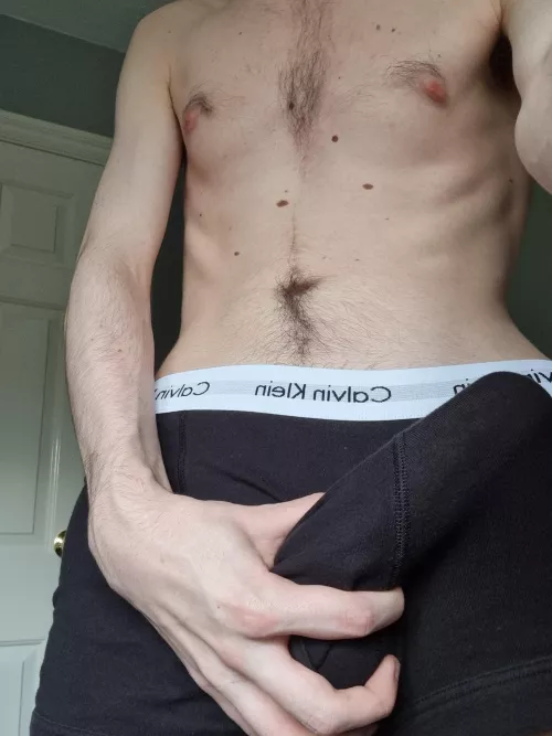 Skinny guy with a huge bulge... I know you like that