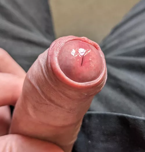 That first clear drip.