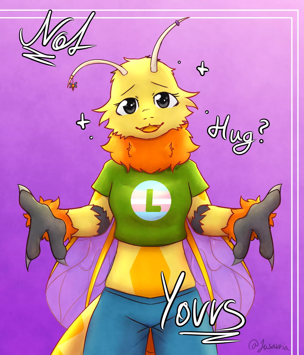 The last hug of this week. (art by me - YCH Commission for someone)