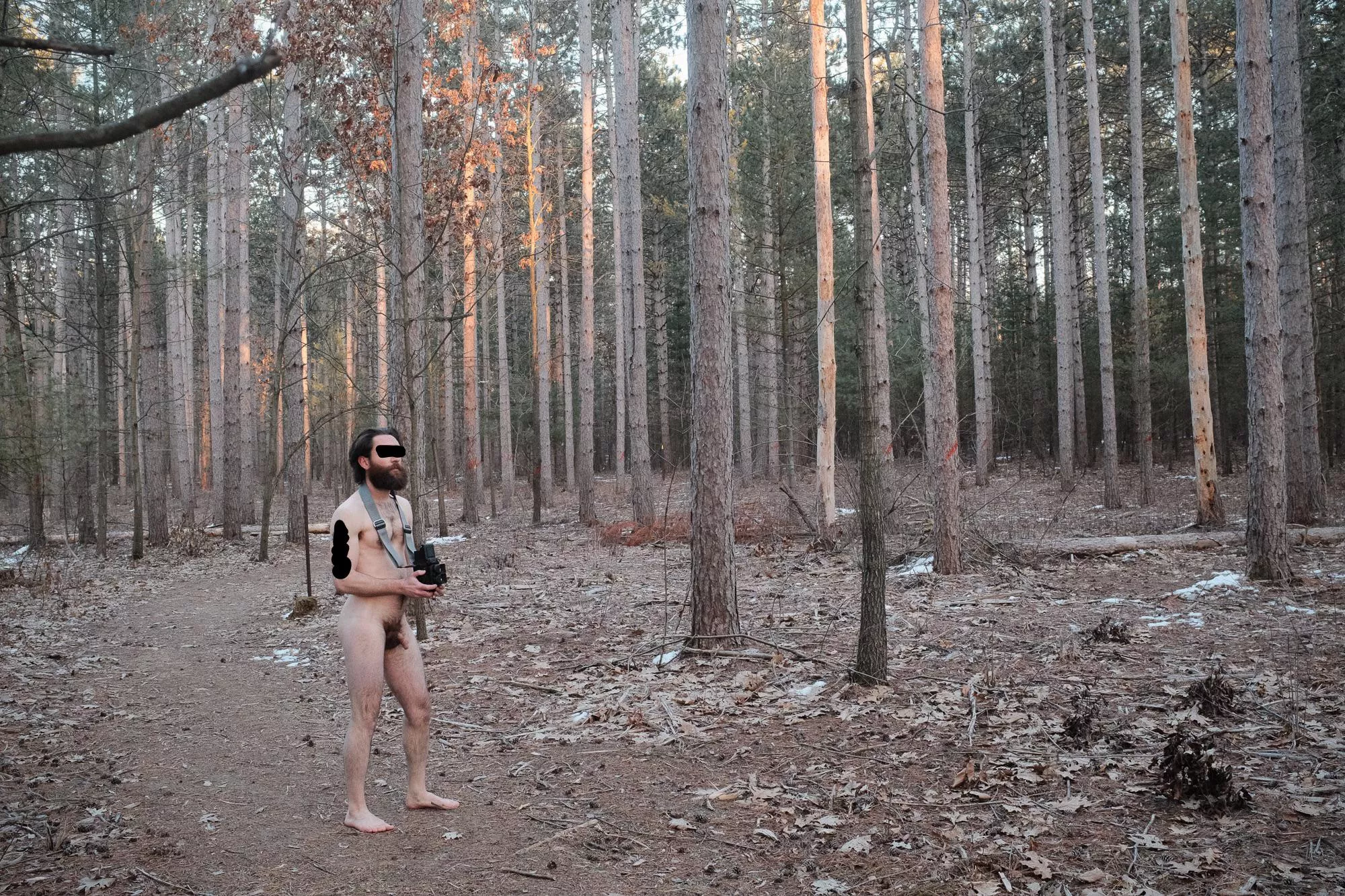 There’s forest bathing, and then there’s forest bathing. 🙃🌲Looking forward to more outdoor fun when spring finally shows up.