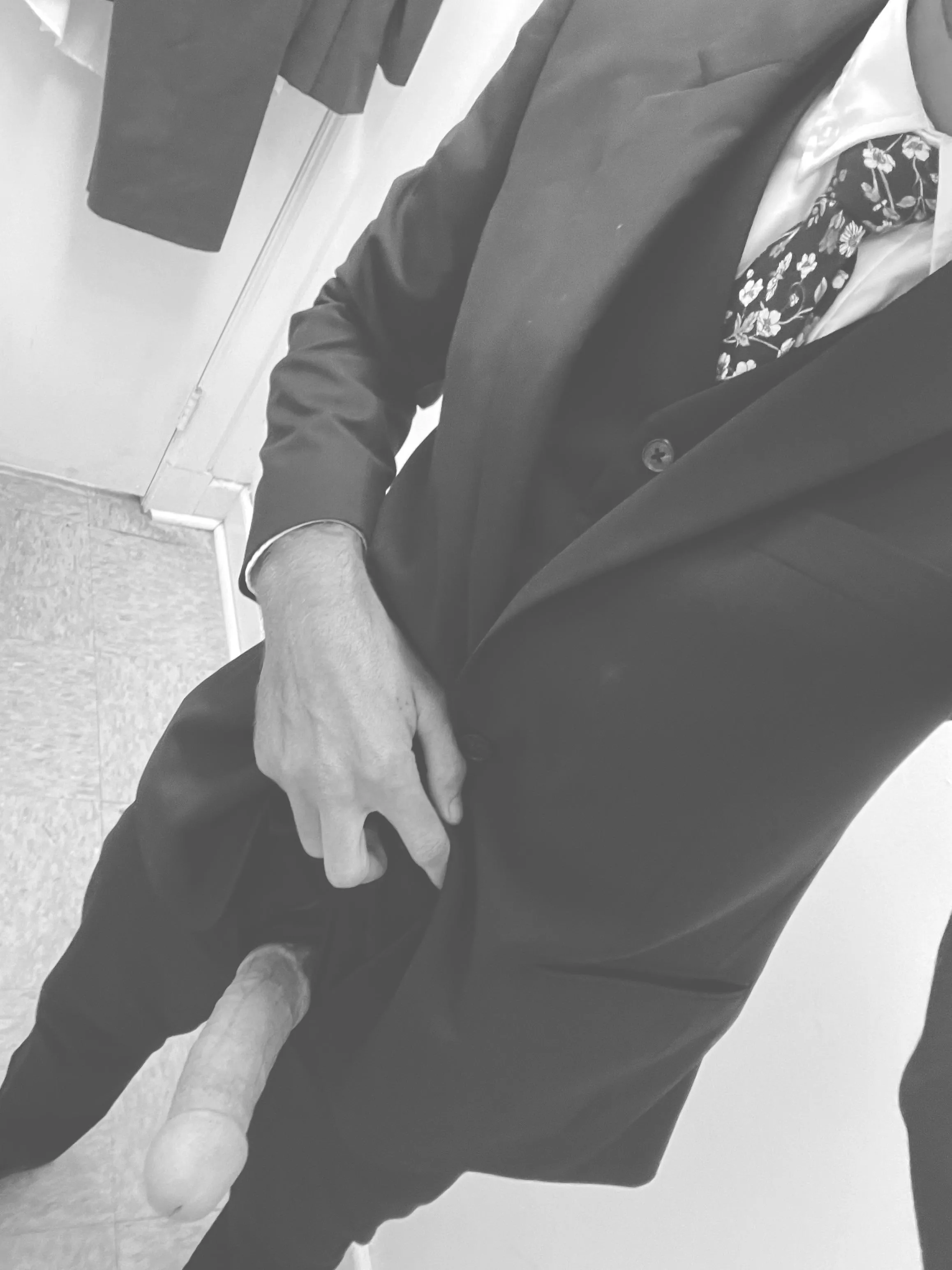 Three piece suits are made for classy cock selfies right?
