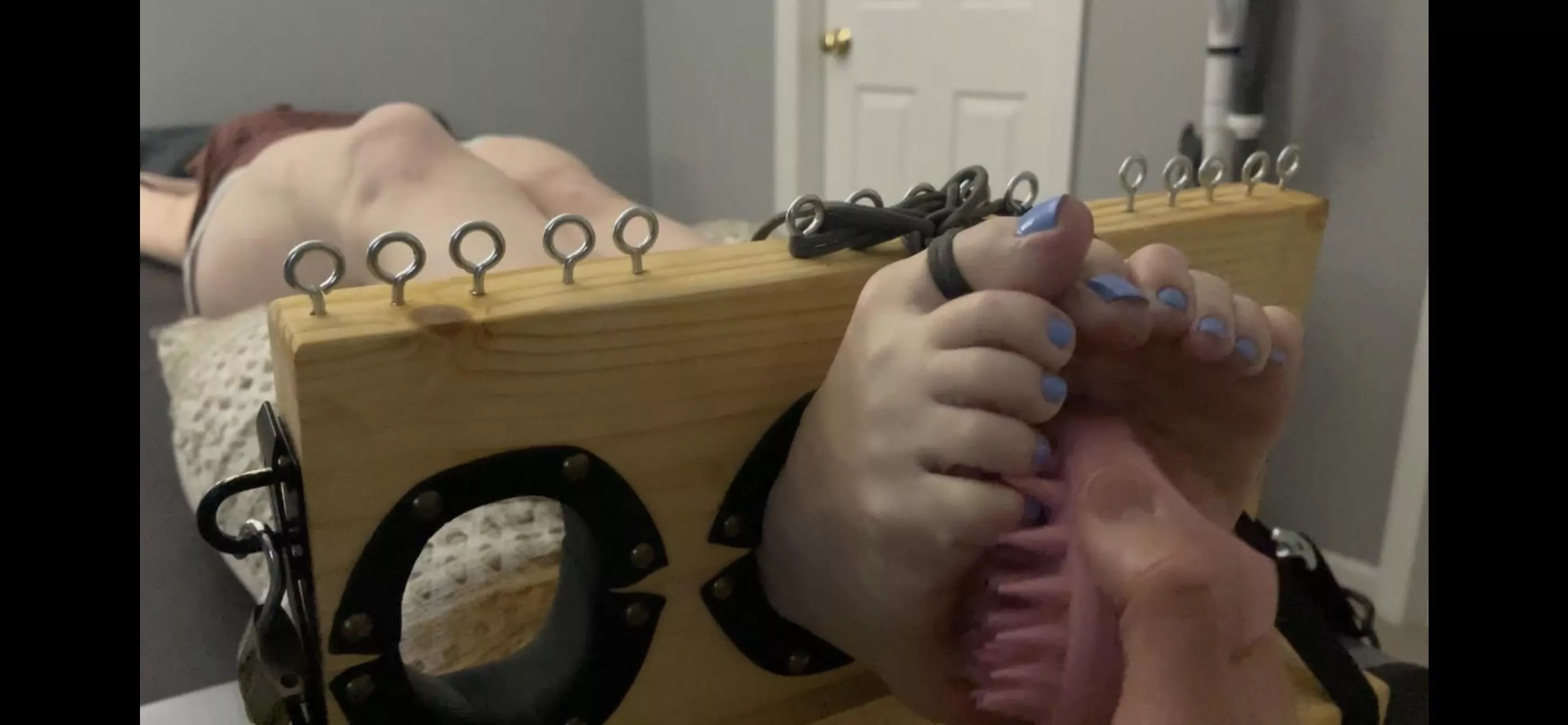 Wife trying to fight the brush