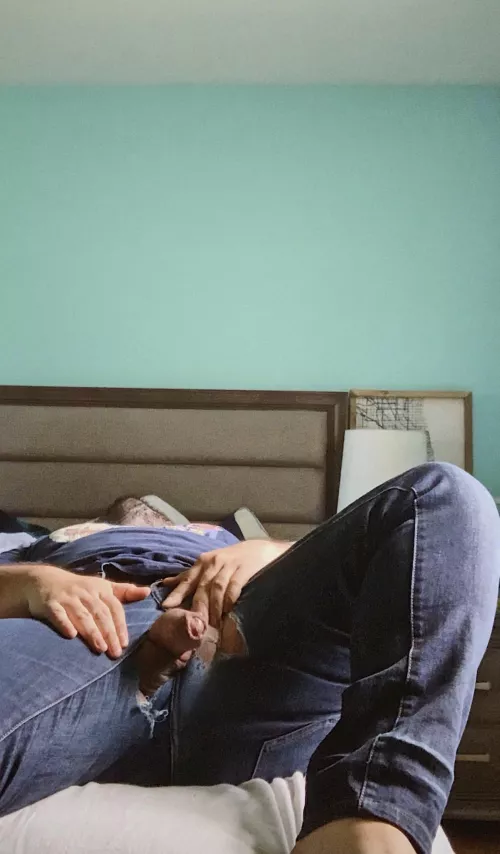 You guys loved my thick body and thick hard cock in my other pic . But do you love my softie and foreskin just as much?