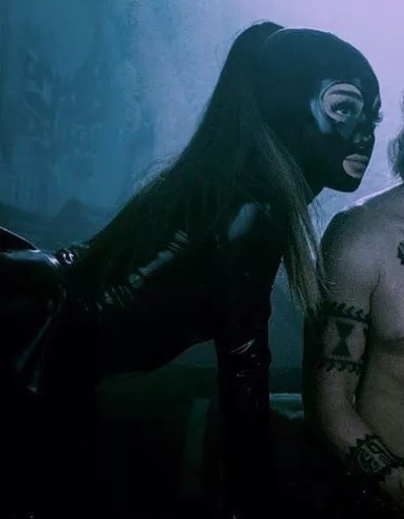 Ariana Grande in a gimp suit