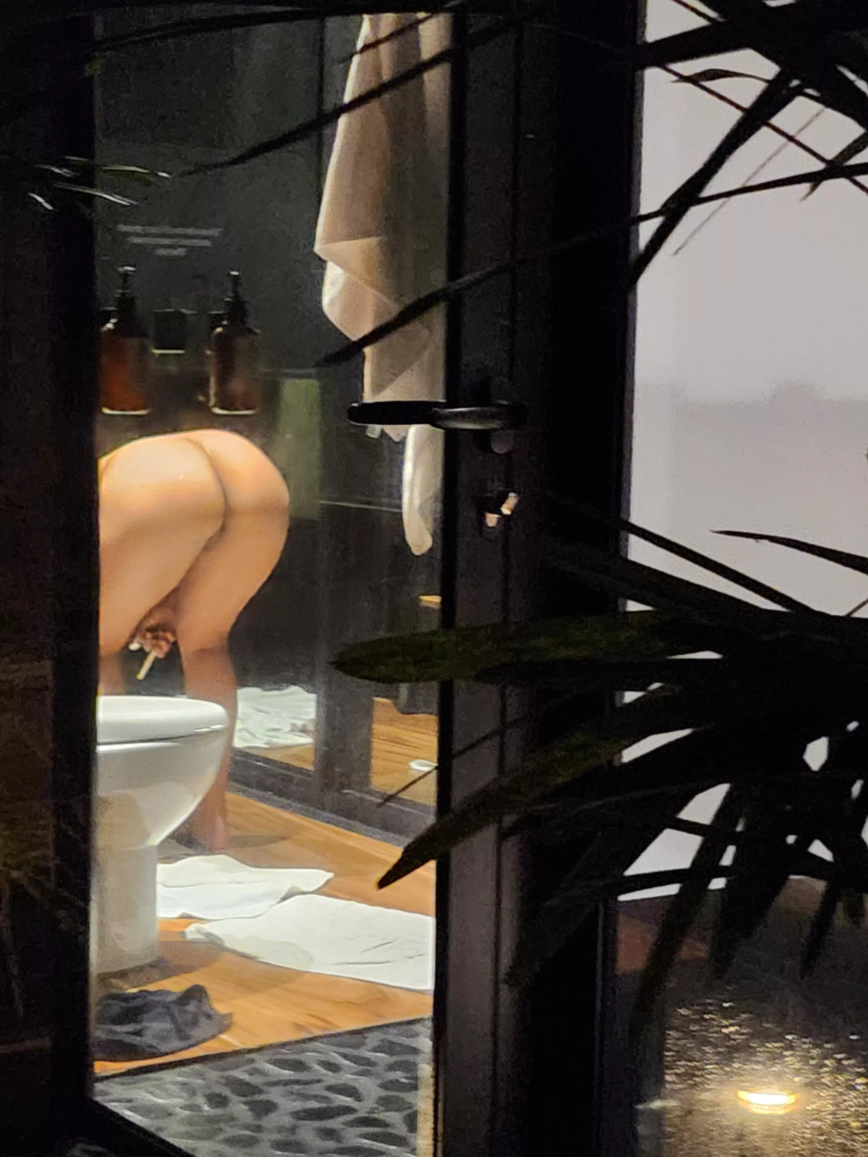 He took this from outside the room. Whole thing basically see through and was naked the whole time. Oh and let him pound my asshole. Hope everyone enjoyed the show