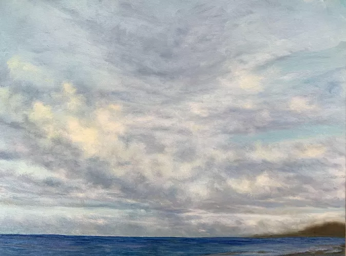 Oahu Skies - One of my paintings based on a photo at KoOlina beach, Oahu