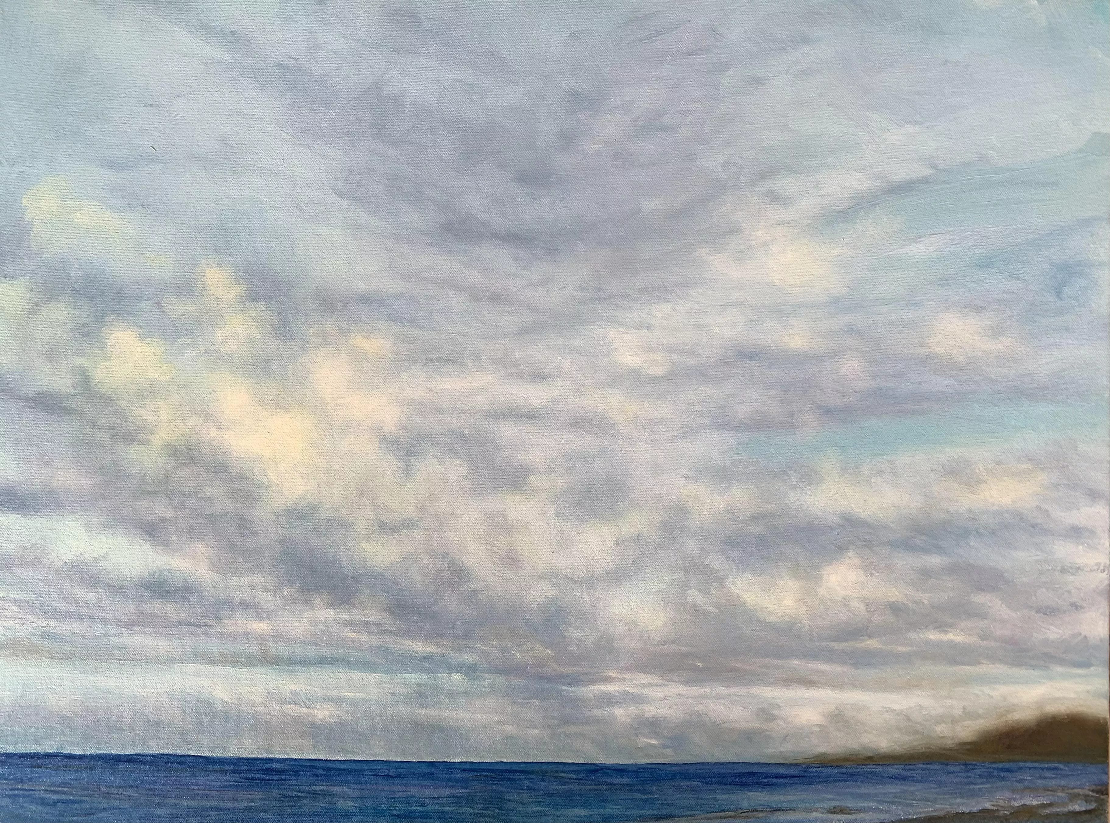 Oahu Skies - One of my paintings based on a photo at KoOlina beach, Oahu