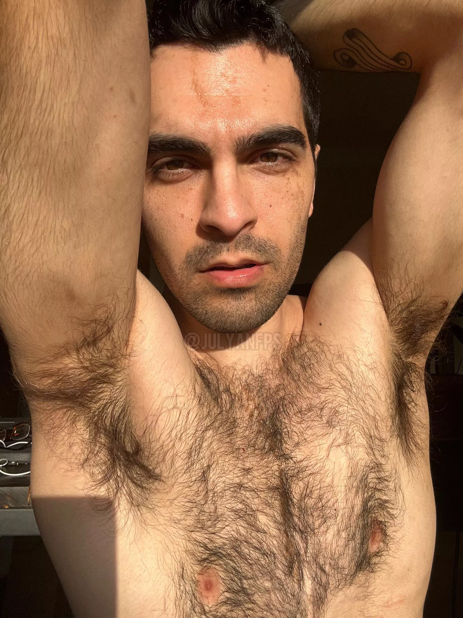 Put your face in my chest and I’ll surround you with hair 😏