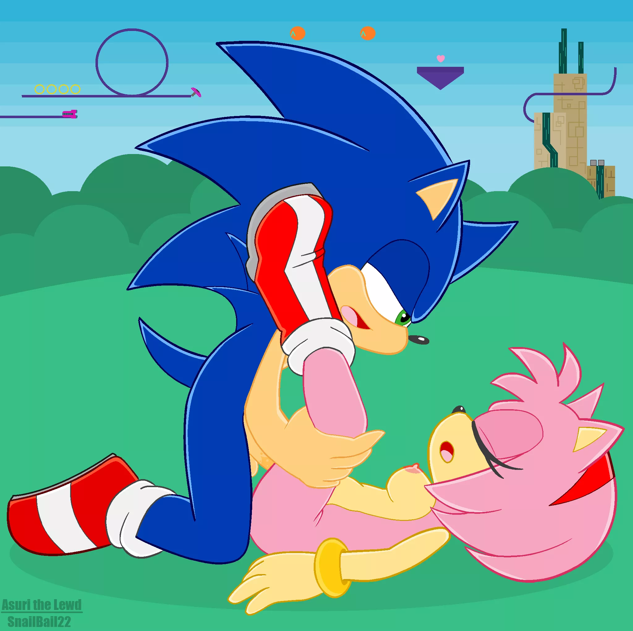 Sonic & Amy Frontiers (SnailBail22)