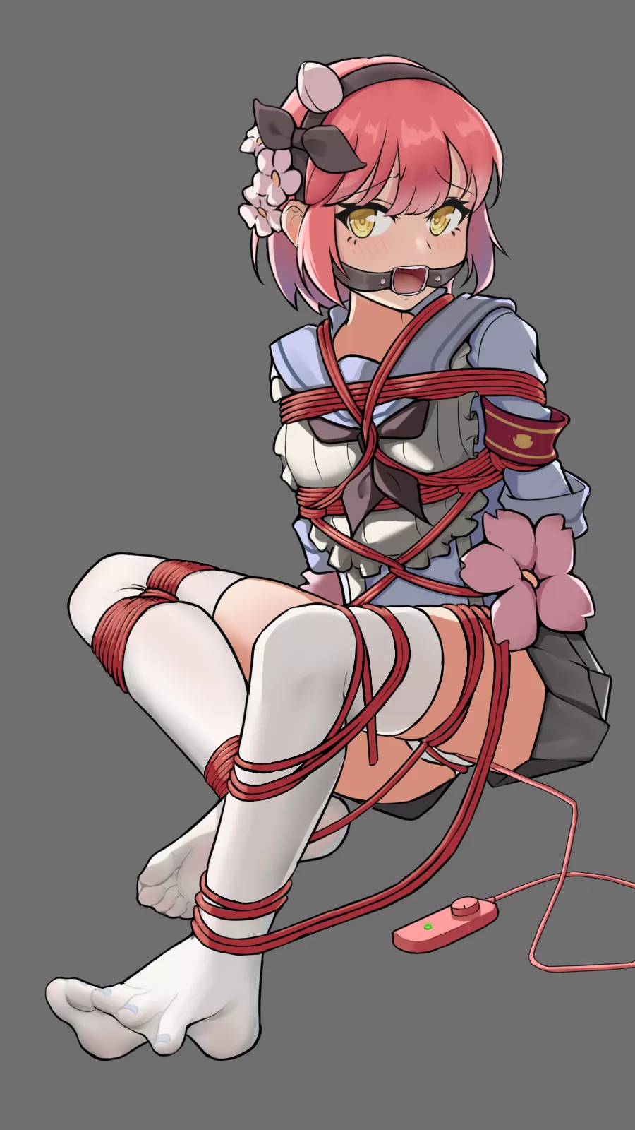 tried so hard for untie my one leg