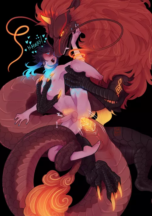 Venti gets filled with dragon love (Pinkilewd)[Genshin]