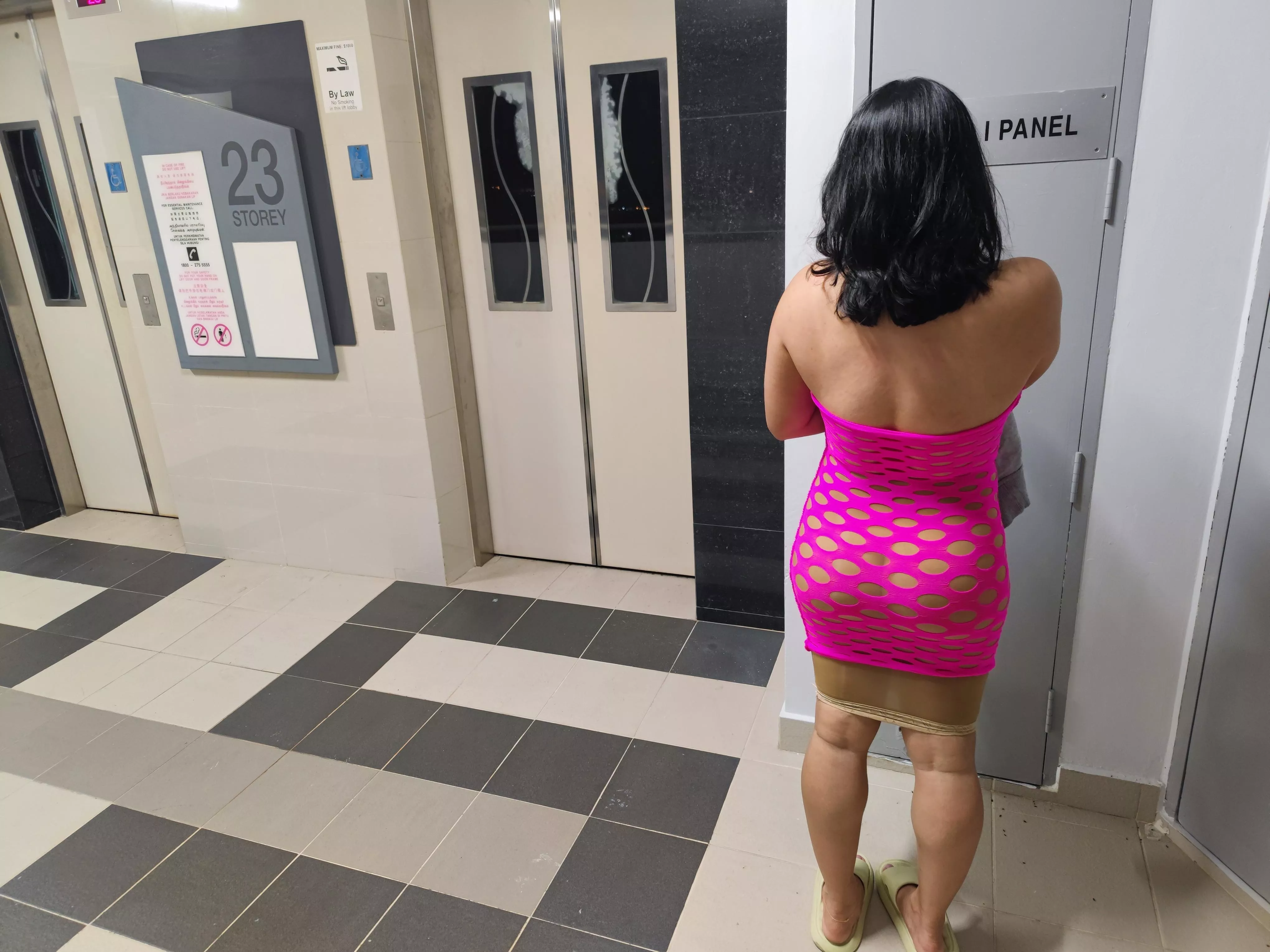 Waiting for the lift