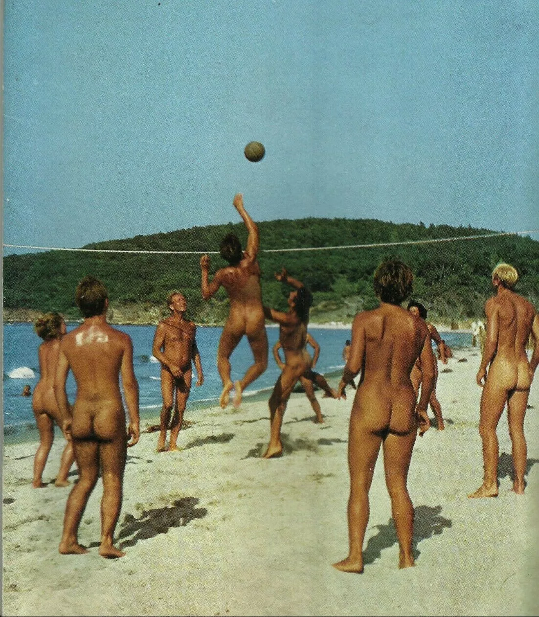 Beach Volleyball, still the #1 popular game of all nude beaches