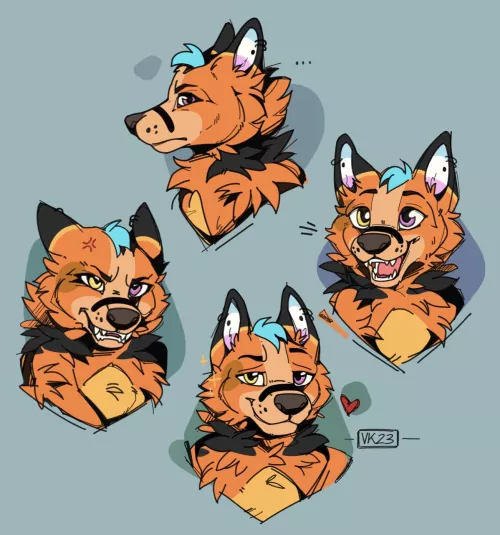 CHECK IT!! Amazing expression sheet done by @/valeriakarasu on insta! My boi looks amazing!!