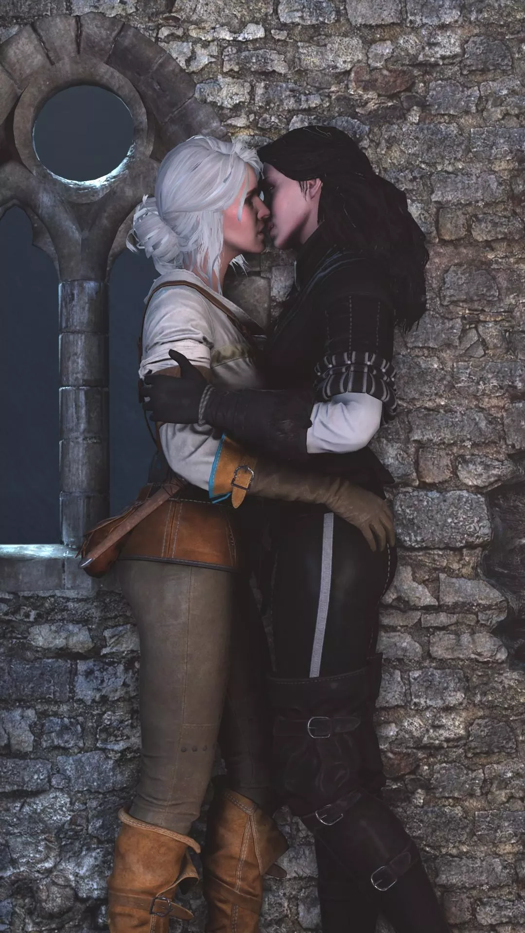 Ciri and Yennefer make out (shittyhorsey)