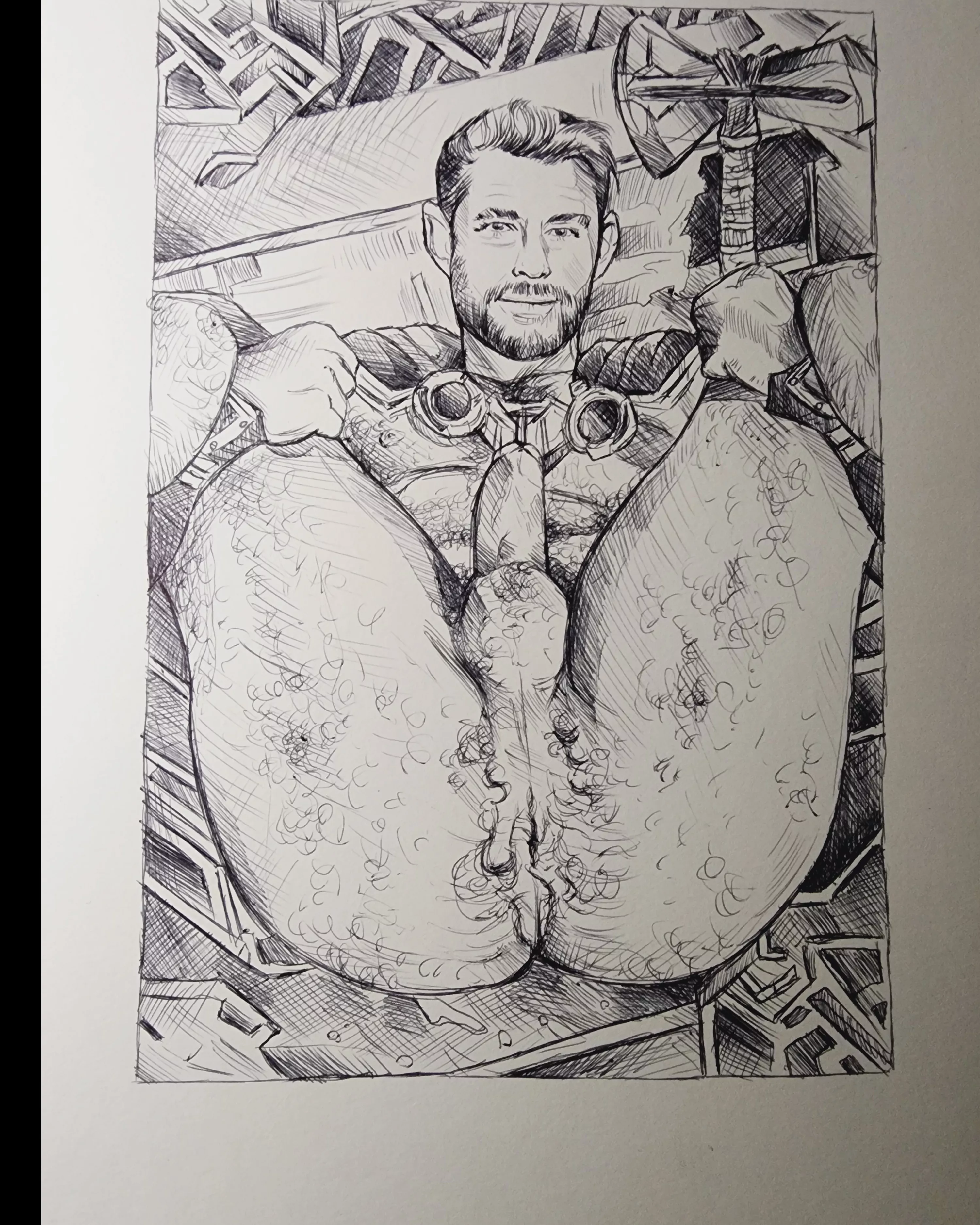 Does this count as Bara? Done in pen by me @BoothGriegs