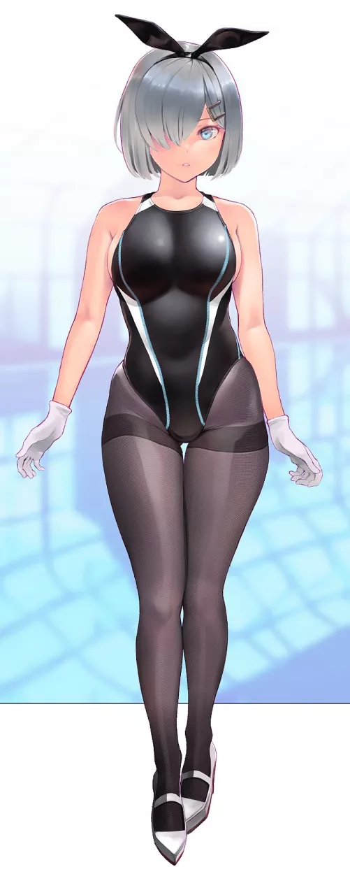 Hamakaze ready for the pool (Wa/Genryusui) [KanColle]