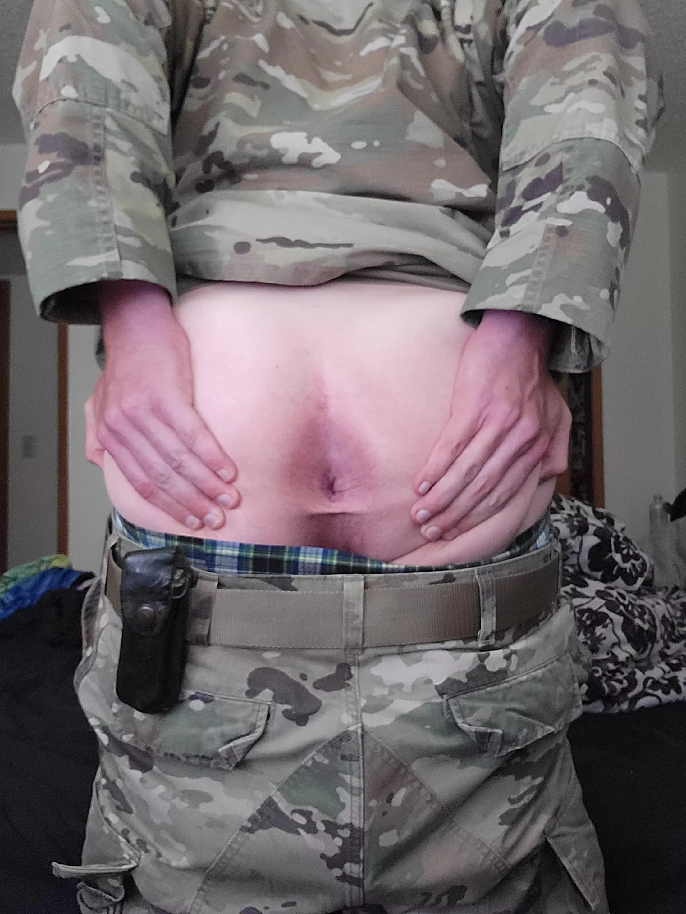 I hope you don't mind the uniform.