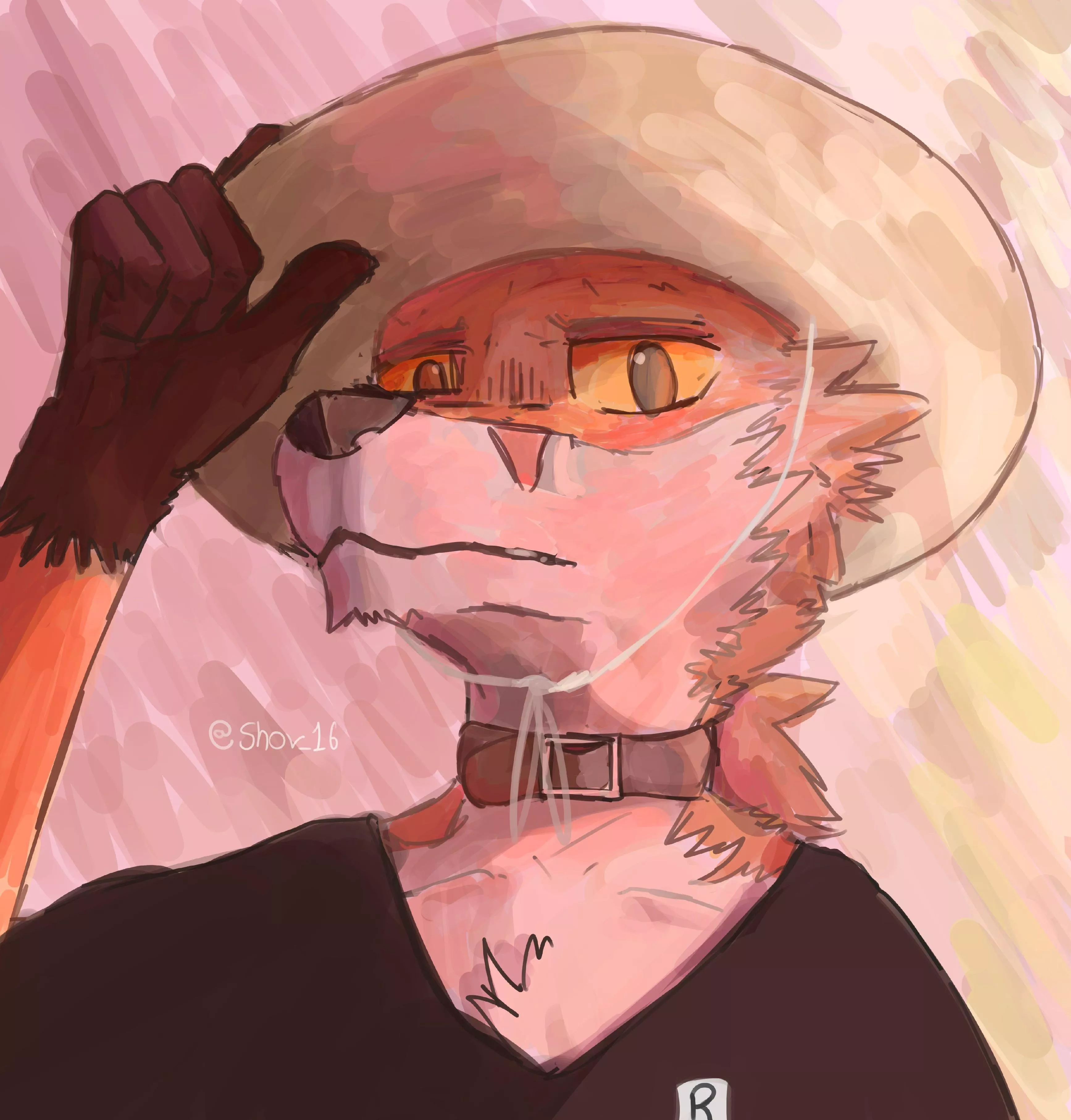 I tried to draw my fursona in a mix of my style and van Gogh's. what do you guys think?