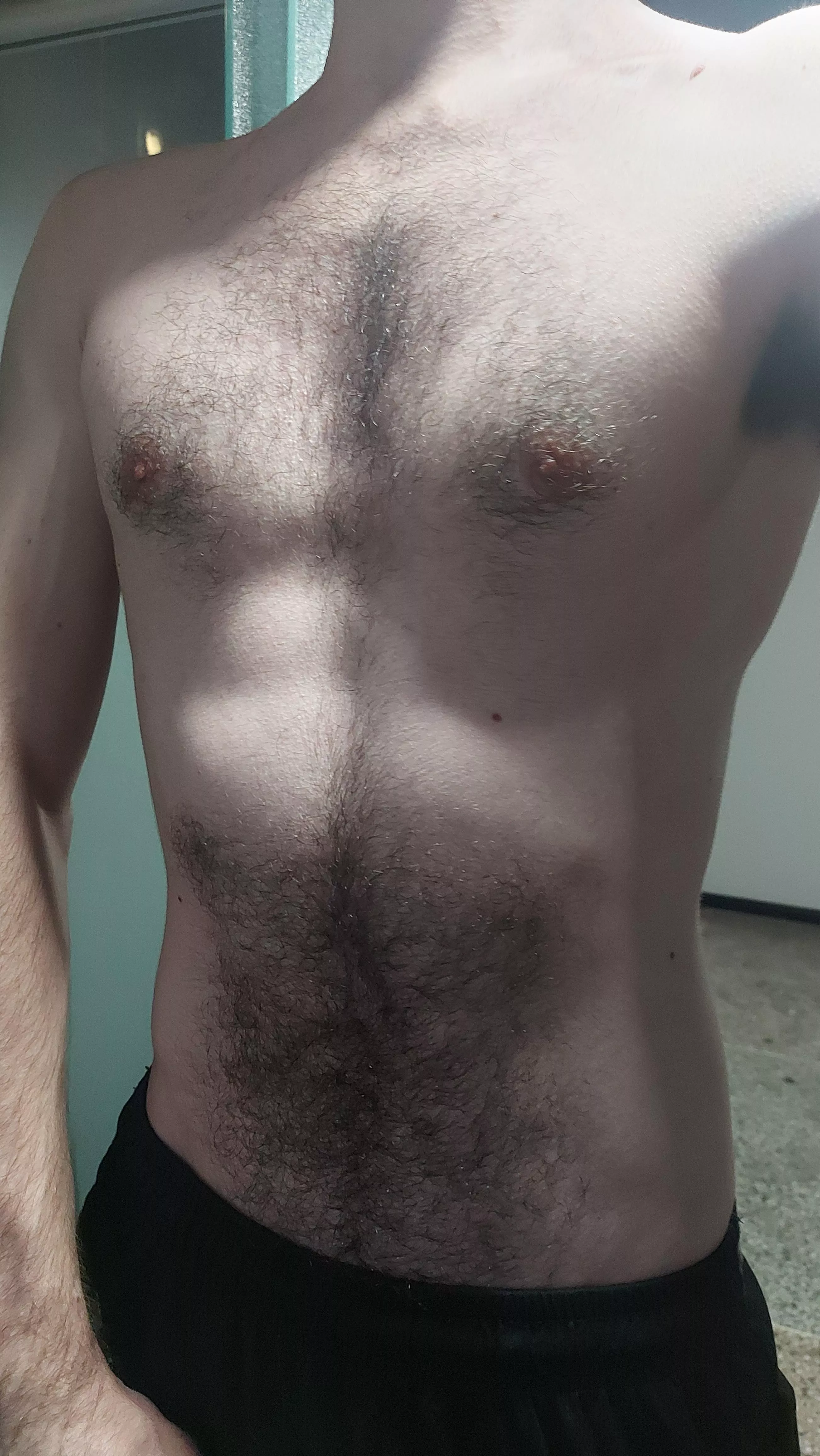 It might be the lighting, but I really like this photo I took at the gym