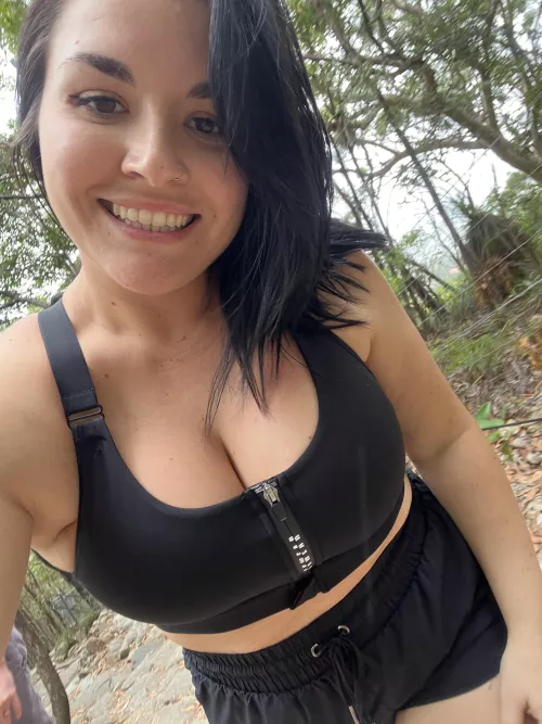 Mountain climbing cleavage is a must!
