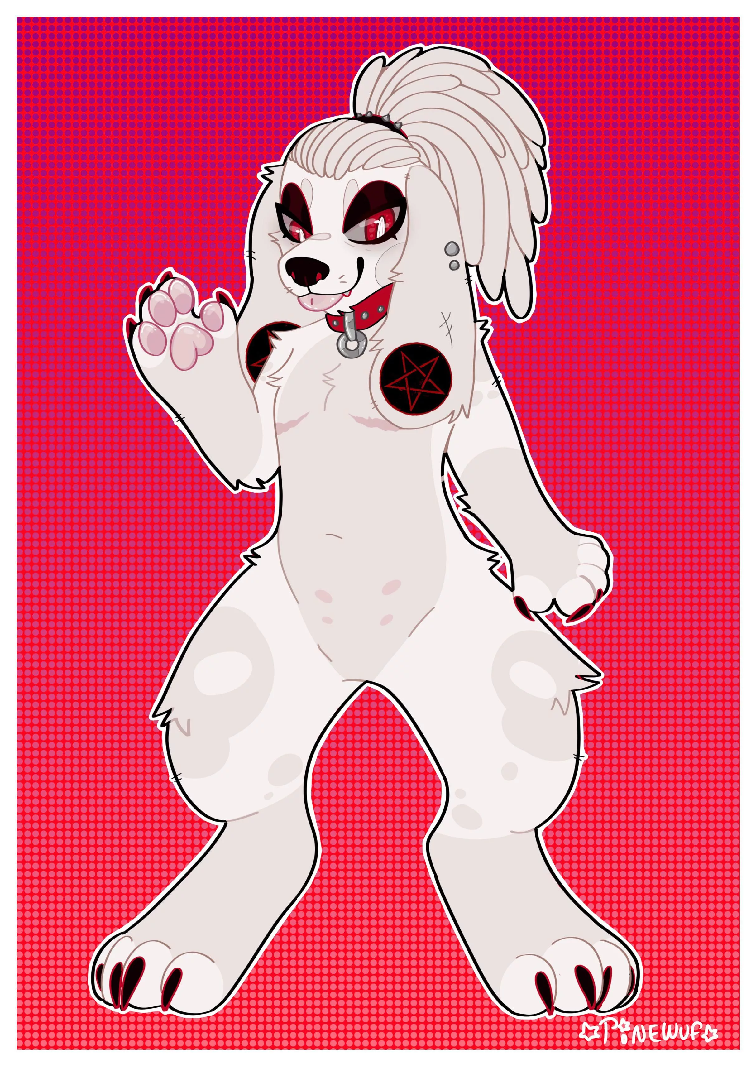 Punk woof 🖤 (art & design by me)