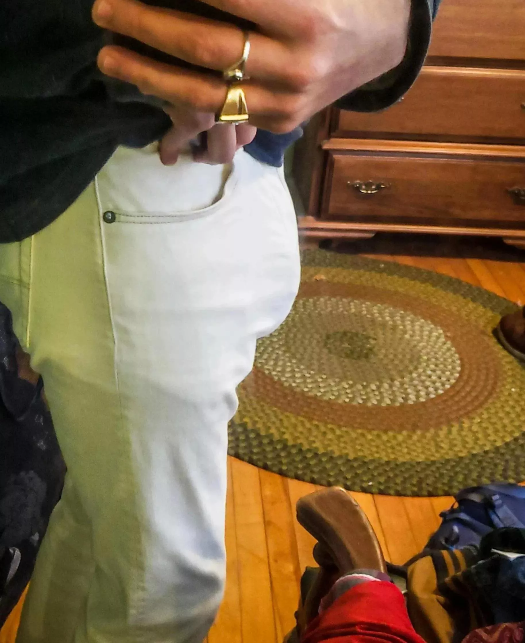 The downside of being a skinny dude is having your bulge be your thickest asset.