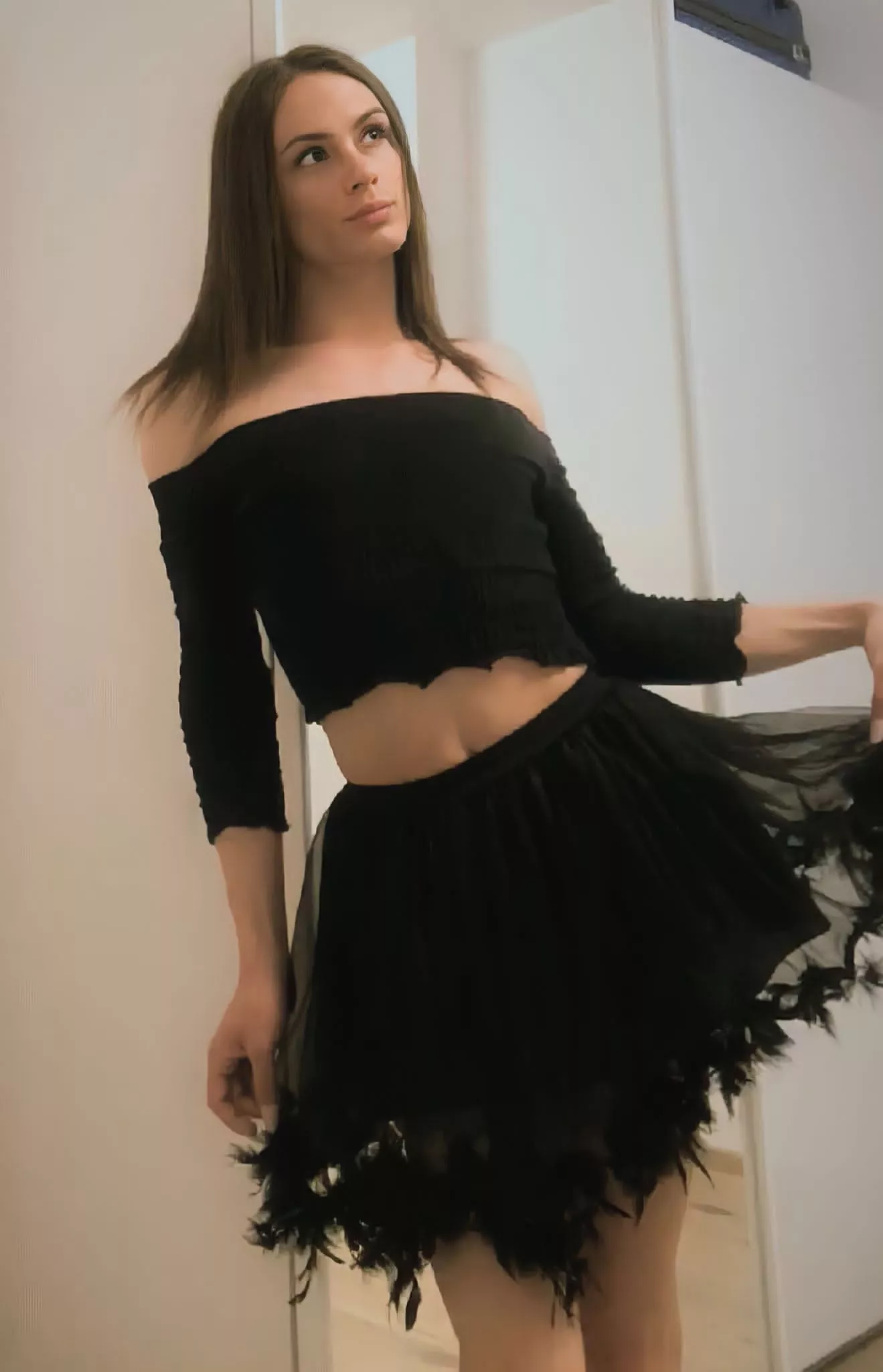 Wanna look under my skirt?