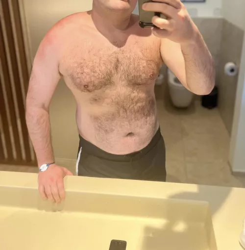 Working on a tan, cub on vacation. (31)