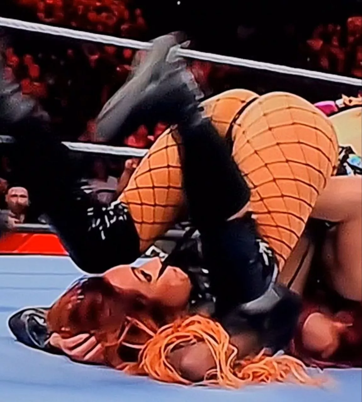 Becky almost slipping out