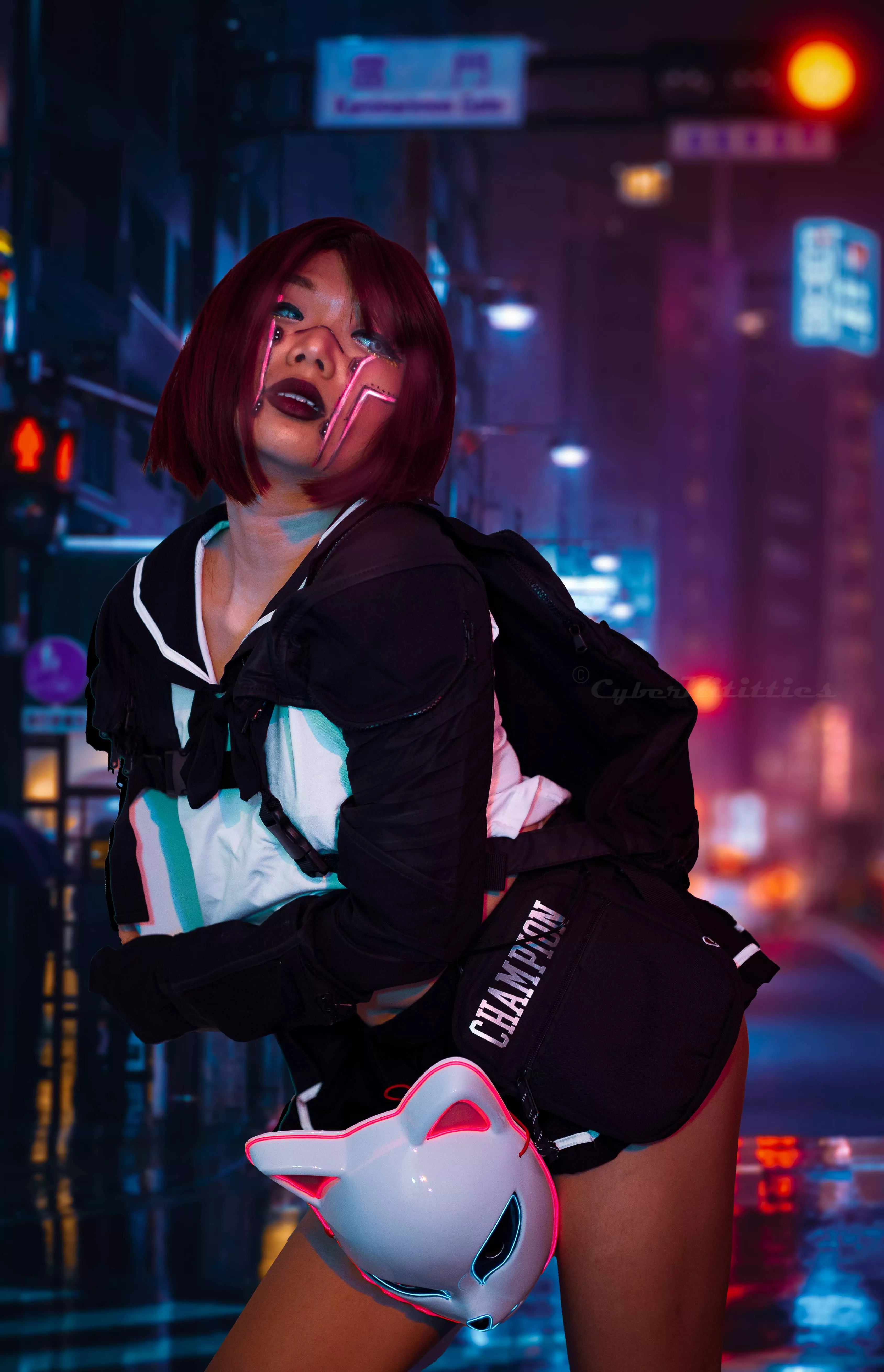 Cyberpunk Schoolgirl (Original Character by Cyberkititties)