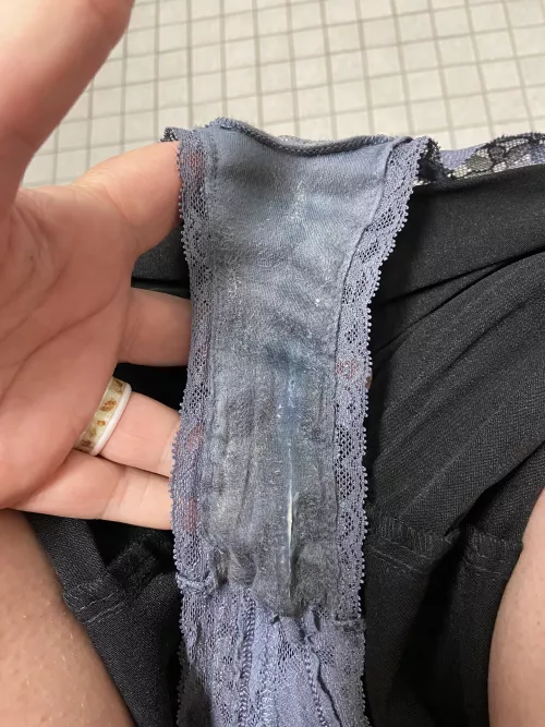 Dripping out his cum from this morning. It’s making me even more wet thinking about getting filled again.