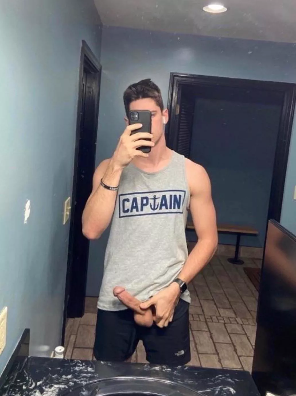 Early morning postworkout locker room wood