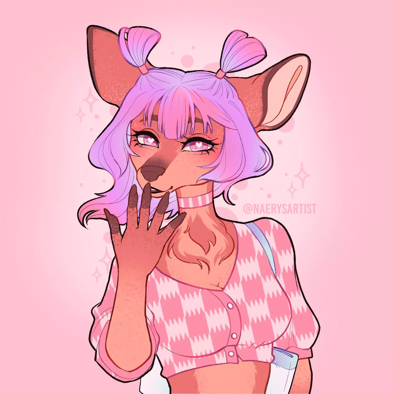 [FOR HIRE] bust of a cute doe, art by me
