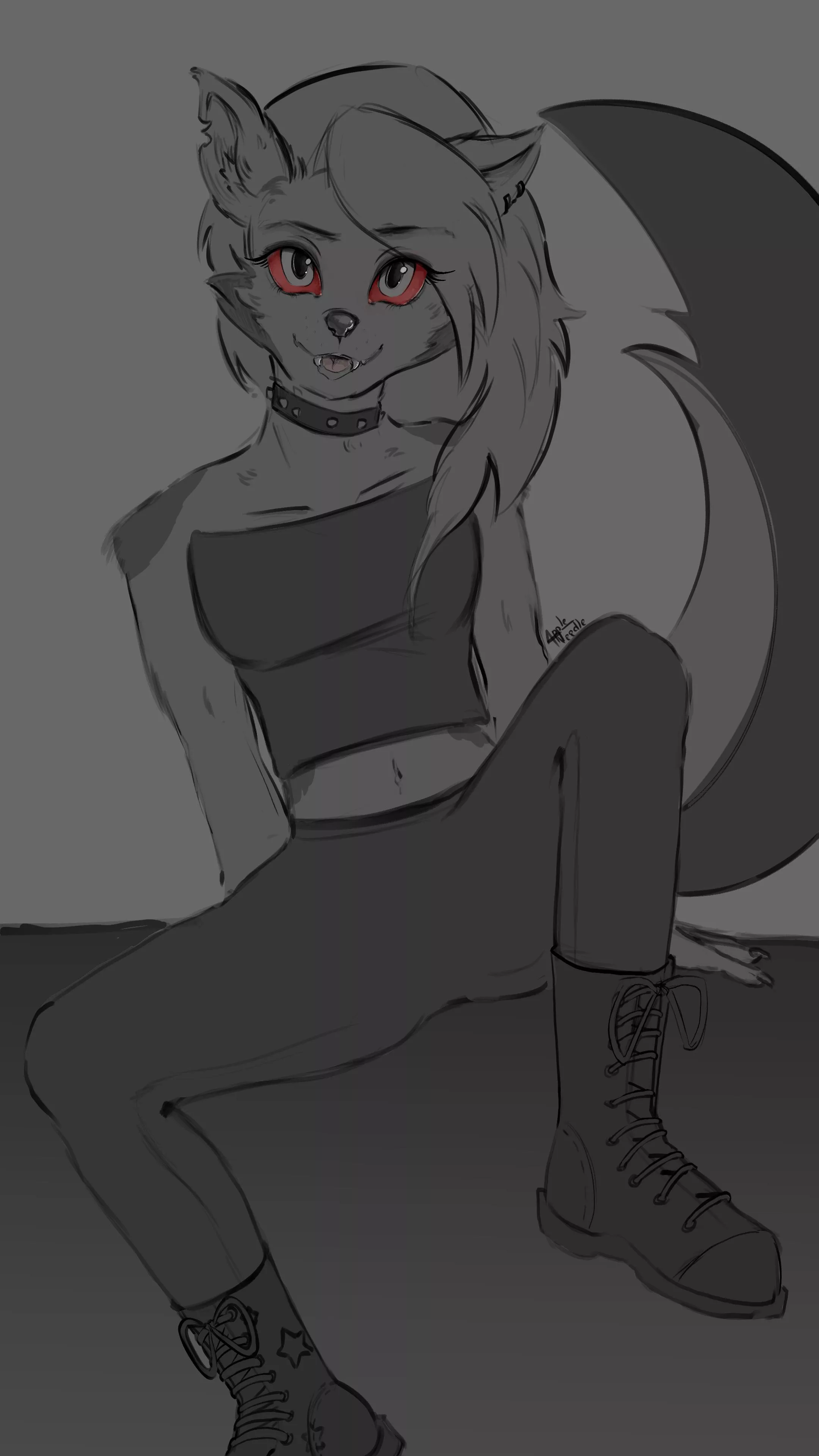 My Drawing of Loona :3 (NeedleApple on Twitter)