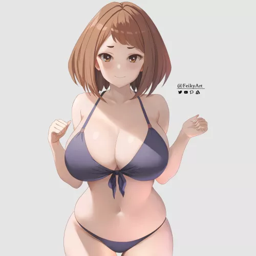 My fanart of Ochako Uraraka (FeikyArt)