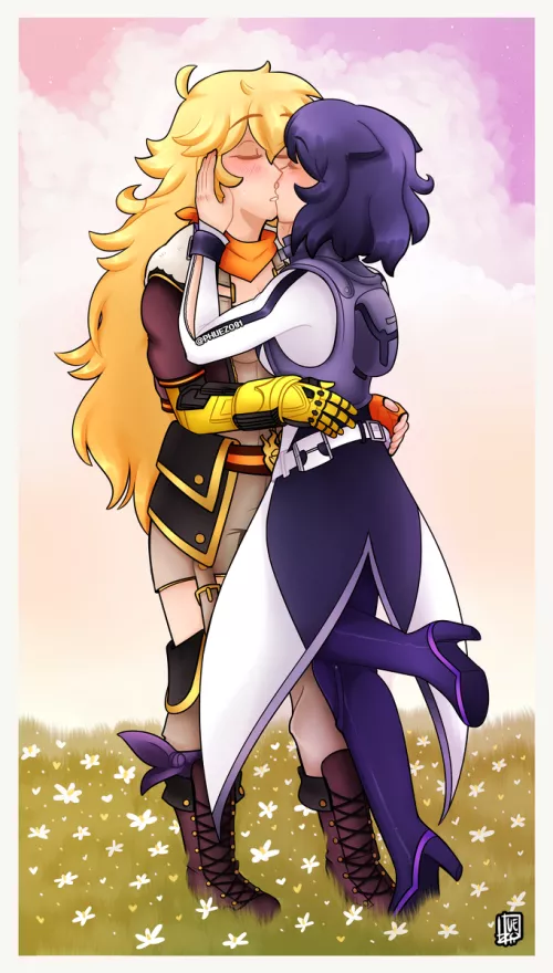 Bumblebee kissing [RWBY]
